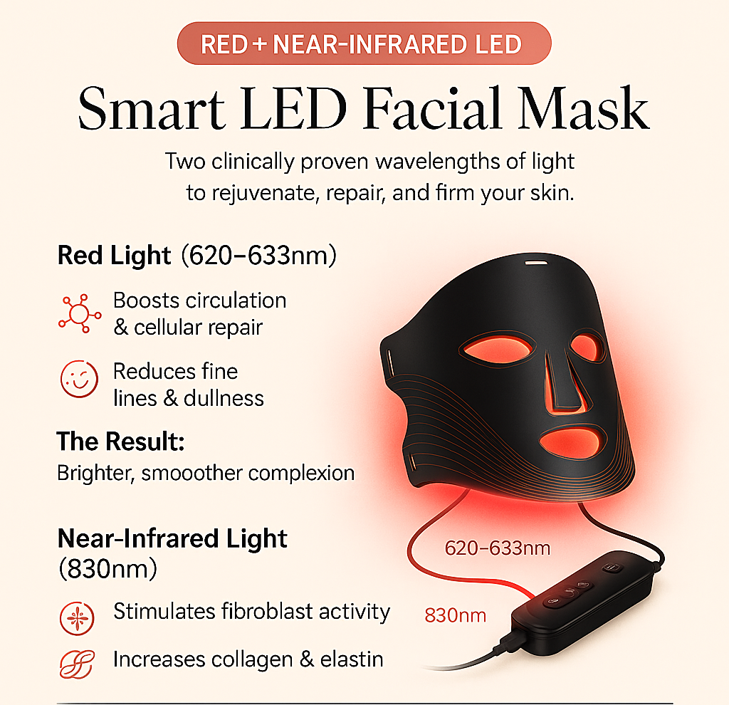 7 Colors LED Photon Therapy Face Mask
